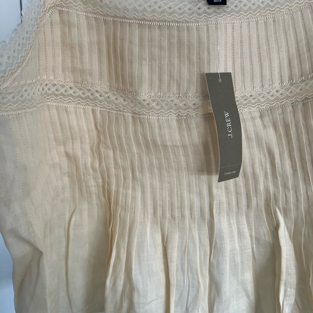 J.Crew Lace-trim tank top in ramie - Picture 3 of 3
